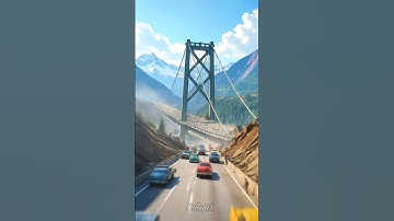 Bridge Disaster Caught on Camera 😱🌊 #dalimsharma #shorts #disaster #landslide