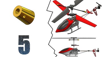 5- SolidWorks |Helicopter|:  Balance weight for blades stabilizer