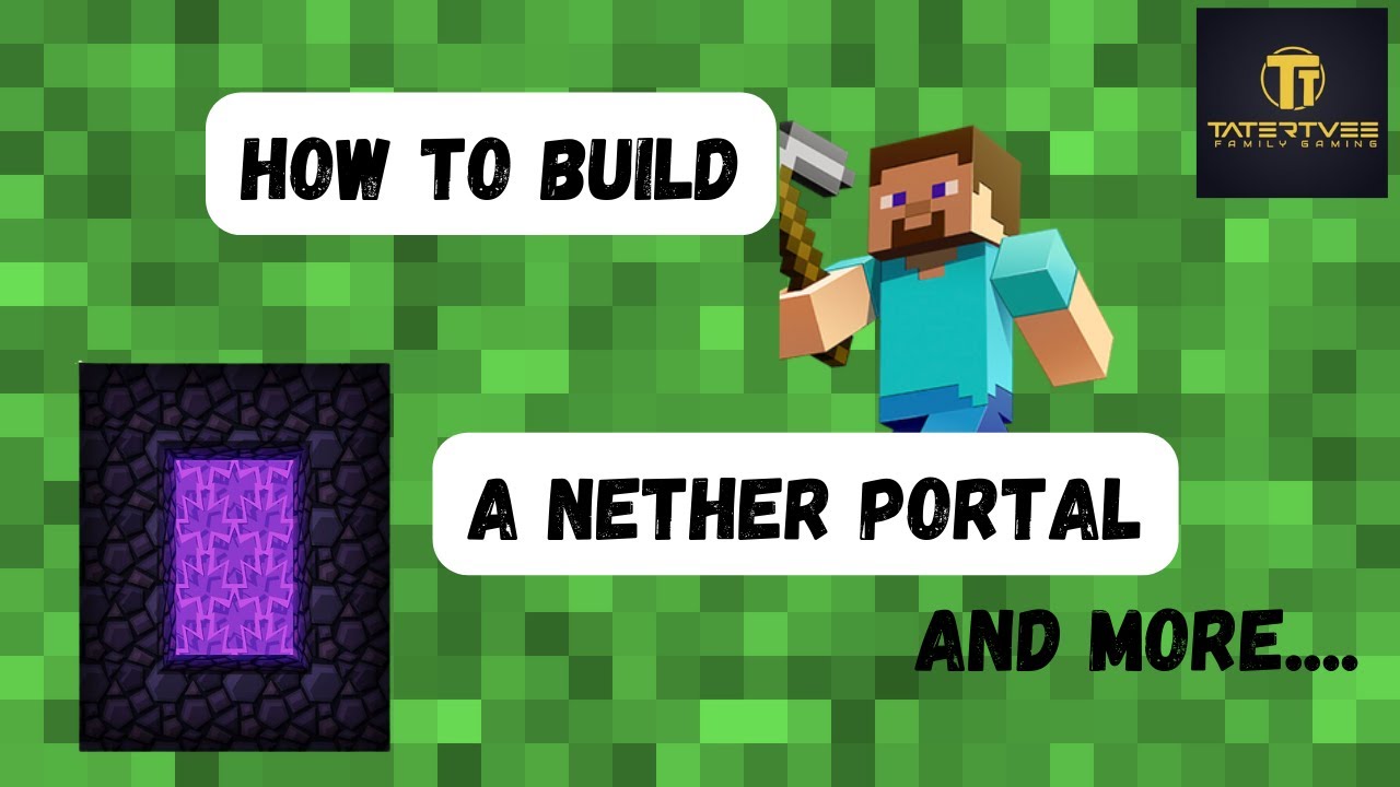 Minecraft How to Build a Quick Nether Portal YouTube