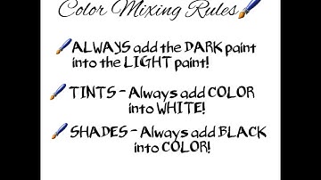 How to Mix Paint - 1 Tint, 1 Shade Value Scale