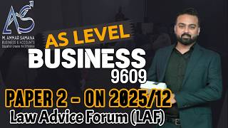 Business AS LEVEL – Class 82 – Paper 2 Solved Case of Law Advice Forum (LAF) Oct Nov 2025/22