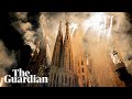 Fireworks light up Sagrada Família after Pope Leo's blessing
