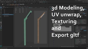 3d Model, UV Unwrap, Texture a lamp | 3dsmax Tutorial: 3d model, UV Mapping, texturing & export gltf