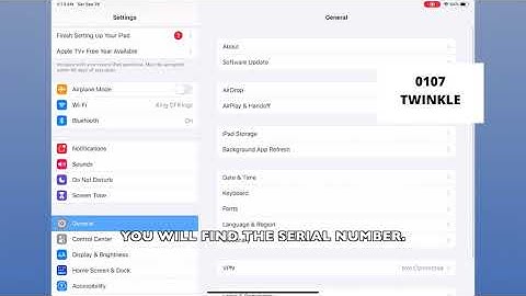 HOW TO FIND SERIAL NUMBER IN IPADOS 13.6 (IPAD)