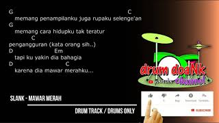 Slank - Mawar Merah (drums only) with chord gitar \u0026 lirik