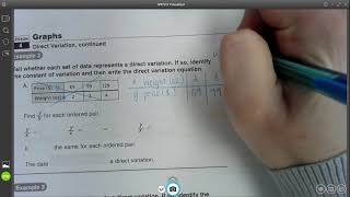 5-4 Day 1 Lesson: Direct Variation
