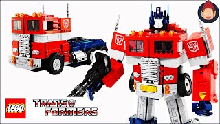 Transformers Optimus Prime Toy Lego Set 10302 Unboxing