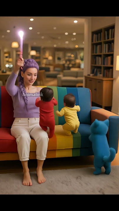 kpop Romi & Babies 🪄👶🌈 Couch-Hopping Adventure!
