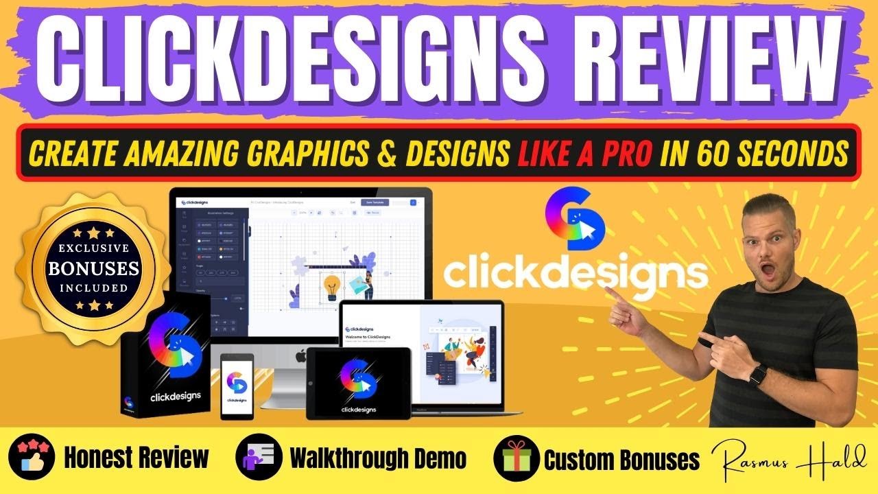 ClickDesigns Review, Demo & Bonuses | Special  OFF Coupon Expires May 31st