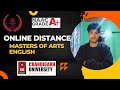 MASTERS OF ARTS IN ENGLISH|| CHANDIGARH UNIVERSITY|| CU ONLINE