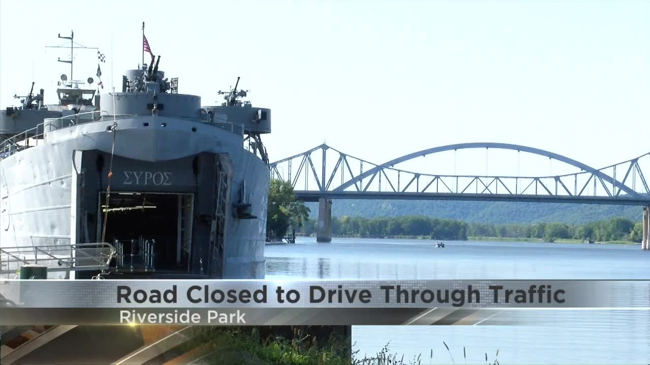 Riverside Park closed to traffic during LST-325 visit