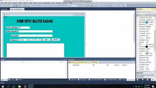 Menambah, mengubah, dan menghapus input master barang "microsoft visual basic studio"