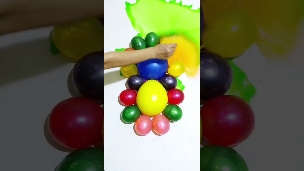 Mix Color With Popping !! Balloons Reverse Video Asmr