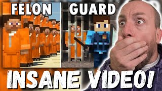 INSANE VIDEO! 1000 Players Simulate Prison in Minecraft (REACTION!) ISH