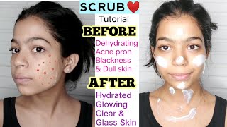 Whitening Scrub करने का सही तरीका, पार्लर जैसे Glowing Skin के लिए🤩 Scrub For Glowing Skin.