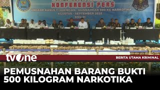 Download lagu BNN Ungkap & Musnahkan 500 KG Narkotika | Berita Utama Kriminal tvOne