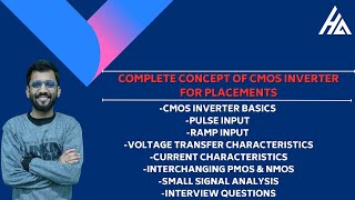 Complete Concept of CMOS Inverter for Placements || Analog Electronics (Part 1): Placement Course II