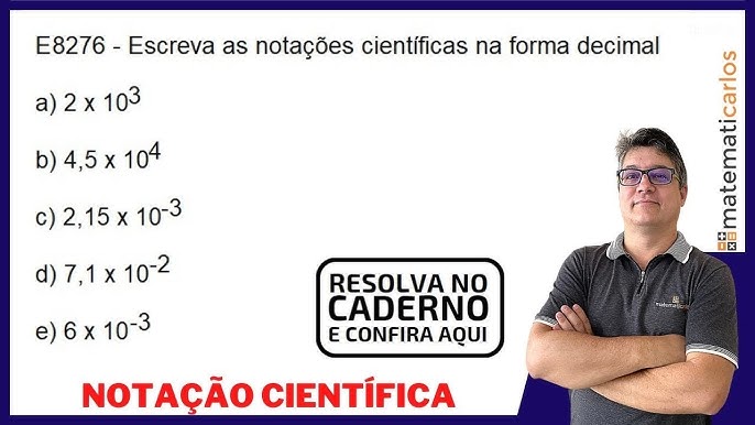 Exercicios notação cientifica