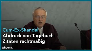 BGH-Urteil im Cum-Ex-Skandal: Abdruck von Tagebuch-Zitaten rechtmäßig