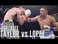Highlights josh taylor vs teofimo lopez jr full fight