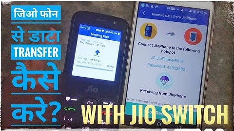 how to send data from JioPhone with Jio Switch in any smartphone explain in hindi #37