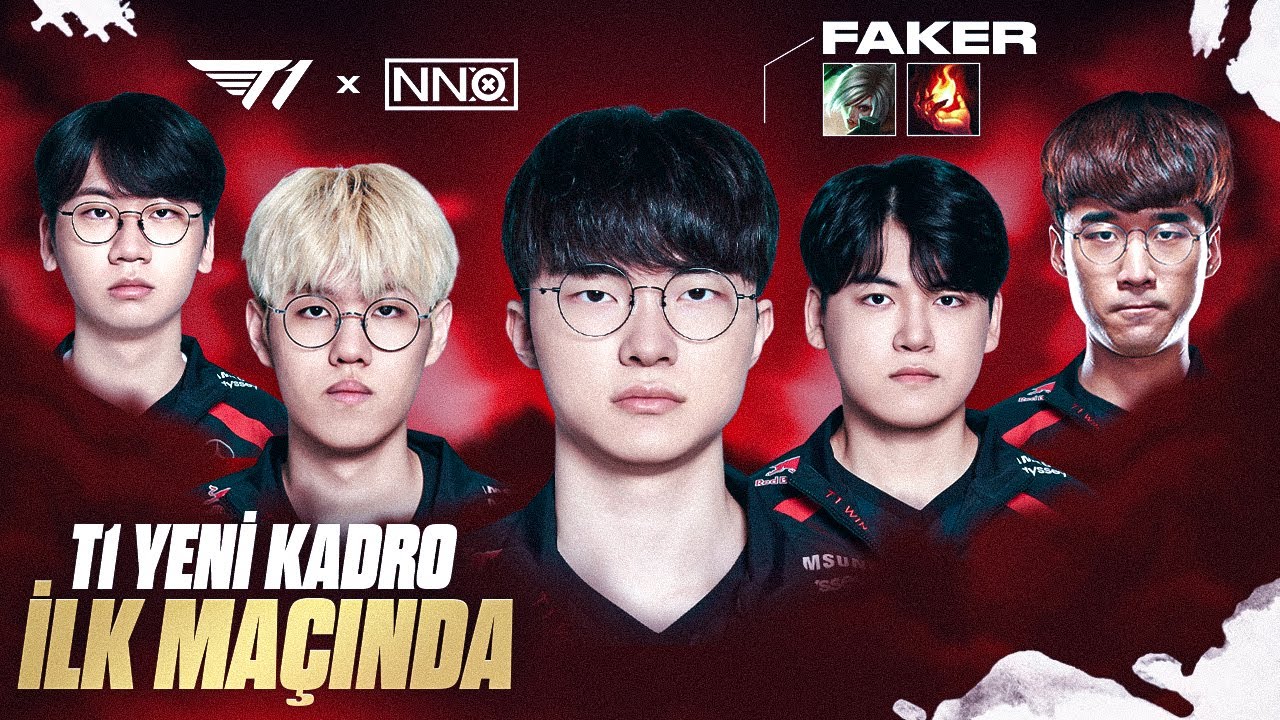 T1 YENİ KADRO İLE İLK MAÇINA ÇIKTI (FAKER RIVEN)