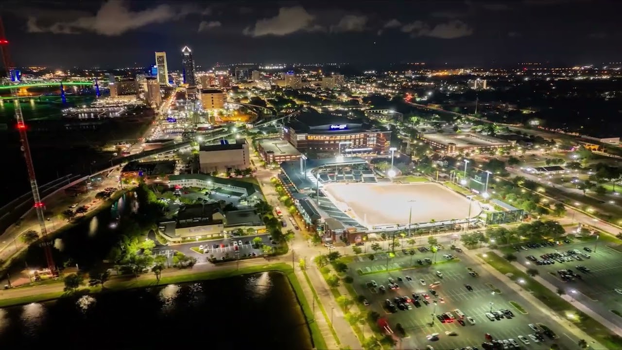Views of Jacksonville Florida Jumbo Shrimp After Game