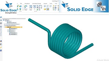 Solid edge tutorial l Spring Helix And Spiral Design l Solid edge Helix l Solid edge Helix curve