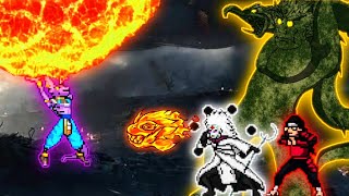 Beerus OP (all form) VS Legendary Madara V3 OP & Hashirama OP in Jump Force Mugen