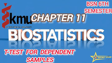 Biostatistics Chp#11 |T - test for Dependent Samples|