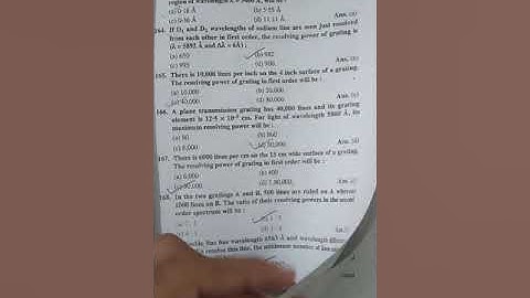B.Sc Second Year Objective Questions Physics Paper one physical optics and Lasers part-12