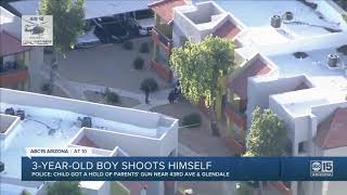 3-year-old rushed to hospital after shooting self at Glendale home
