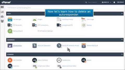 How to delete an autoresponder in cPanel