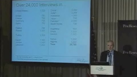 2010 Pew Global Attitudes Survey Press Conference
