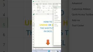 How to Unhide the Sheets bar in Excel