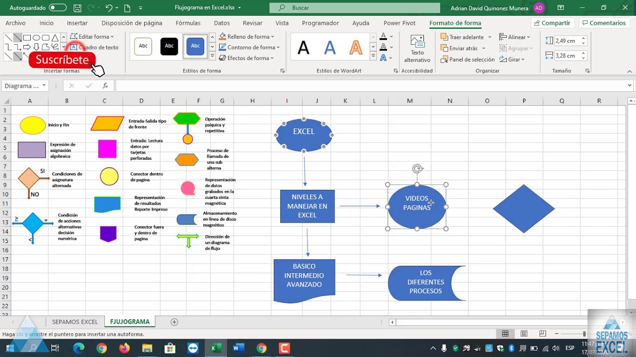 Continental Prescribir Moco Flujograma En Excel Plantilla Sabio