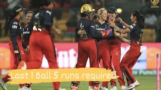 RCB vs UP last 1 ball 5 runs | Live moment at Chinnaswamy stadium 🏟️ #cricket #wpl