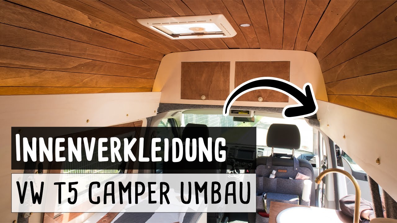 VW T5 CAMPER AUSBAU, Übergang zum Hochdach verkleiden mit versteckter  Beleuchtung