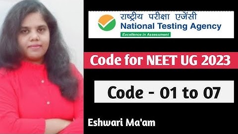 NEET 2023| Qualifying examination codes|Detailed explanation |#neet#chemistry