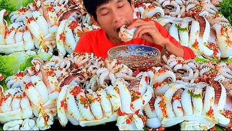 🔥MUKBANG 10KG RÂU MỰC 🐙 HẤP CHẤM SỐT HẢI SẢN CAY CHẢY NƯỚC MẮT, NGON TÊ TÁI ANH EM ƠI! 😋🔥 