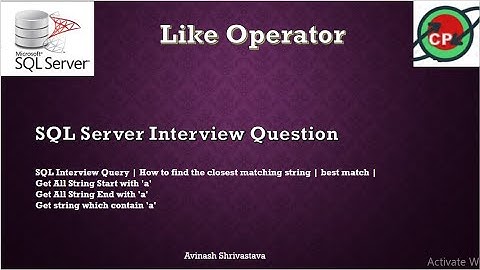 How to find closest match string in SQL server | SQL Interview Question