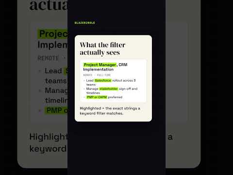 Blazer2Role Short titled Read a Job Posting Like the Resume Screener Does