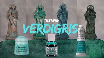 How to paint Verdigris and weathering for Miniatures in 3 different ways