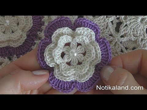 Crochet flower tutorial for beginners  VERY EASY