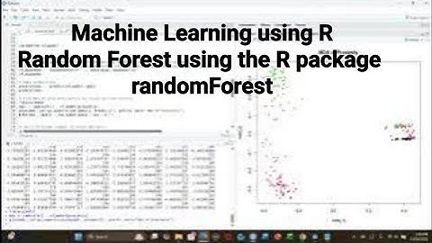 Machine Learning using R     Random Forest using the R package randomForest #randomforest #r