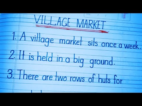 essay writing on my village market