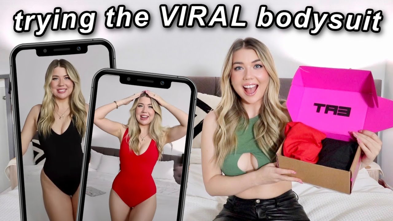 trying the VIRAL tik tok SNATCHED waist bodysuit! 