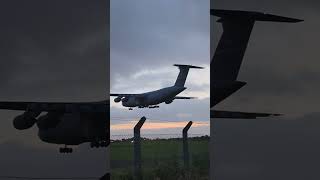 US Air Force Lockheed C-5M Super Galaxy approach and landing at Belfast International! #aviation