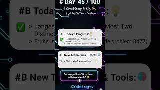 DAY 45/100 DAYS CODING CHALLENGE #100daysofcode #problemsolving #consistency #dsa #java #engineering