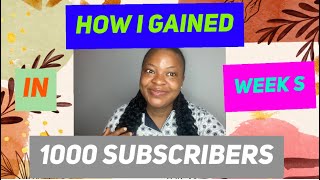 How I was able to get 1000 subscribers within  2weeks of starting my YouTube journey 👇👇👇